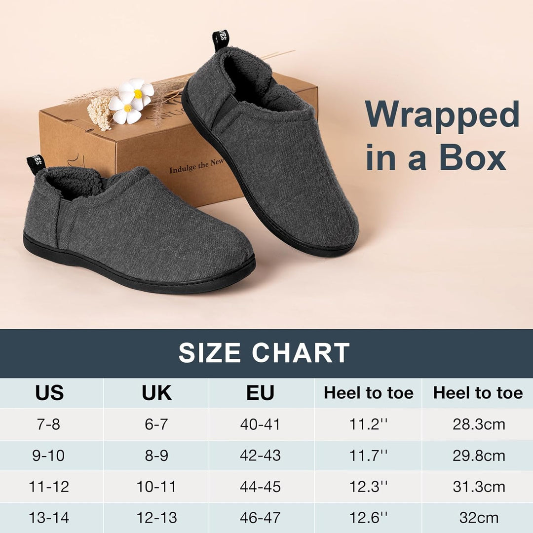 Stevige zool van donkergrijze heren pantoffels Noah, voor langdurig draagcomfort.