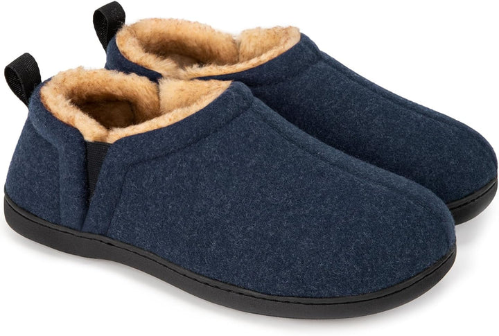 Bruine heren pantoffels Noah, een combinatie van stijl, warmte en voetcomfort.