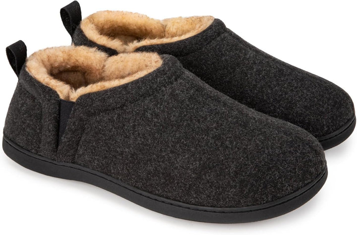 Warme heren pantoffels Noah in bruin, voor een luxueus gevoel aan je voeten.