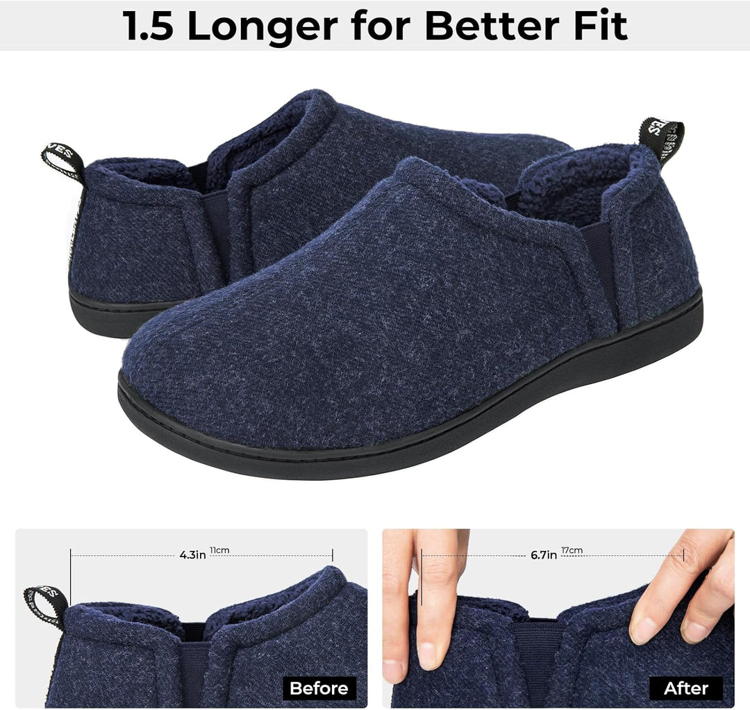 Comfortabele heren binnenhuis schoenen Noah (bruin) met warme voering, perfect voor koude dagen.