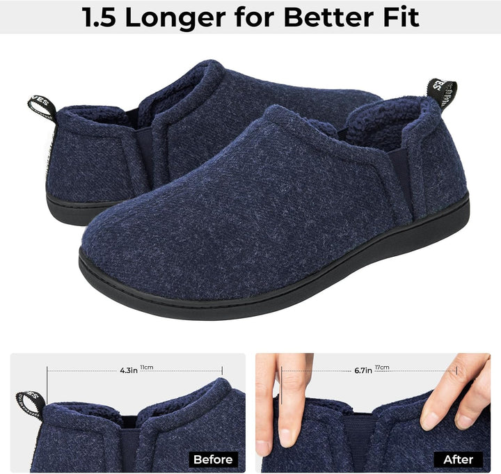 Comfortabele heren binnenhuis schoenen Noah (bruin) met warme voering, perfect voor koude dagen.