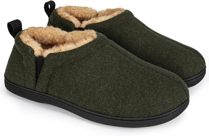 Bruine heren pantoffels Noah, comfort en warmte in één tijdloos design.