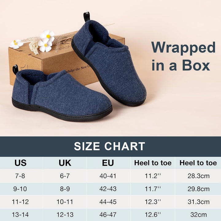 Warme heren pantoffels Noah, donkergrijs, met stevige zool voor extra voetcomfort thuis.