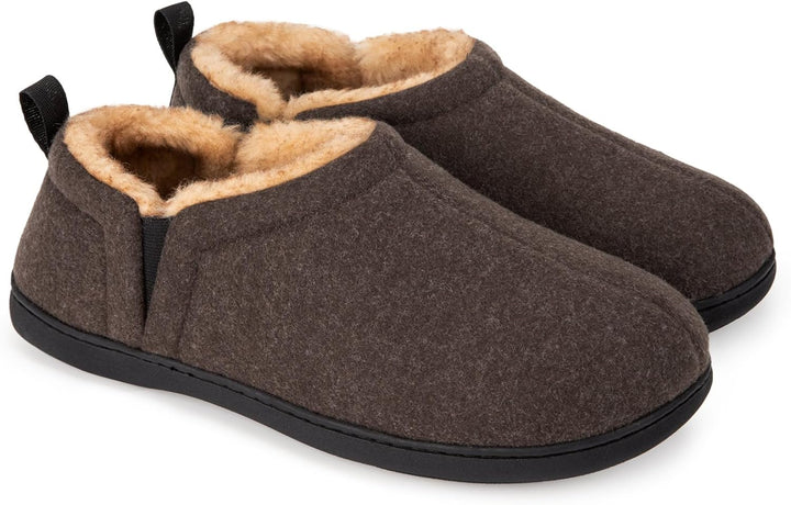Heren winter pantoffels Noah, bruin. Zachte, comfortabele pasvorm voor ultiem relaxen.