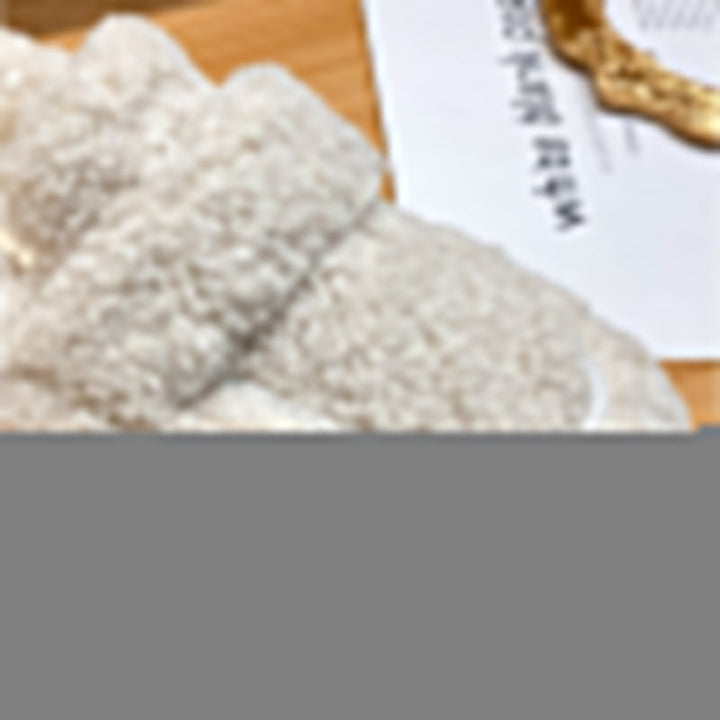 Warme dames pluche huisslippers met antislip rubberen zolen, luxueus materiaal en modern design voor maximaal comfort.