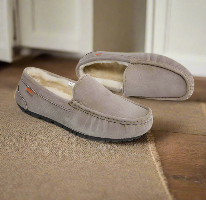 Warme Joris heren mocassin pantoffels; comfortabel, antislip en ideaal voor thuis.
