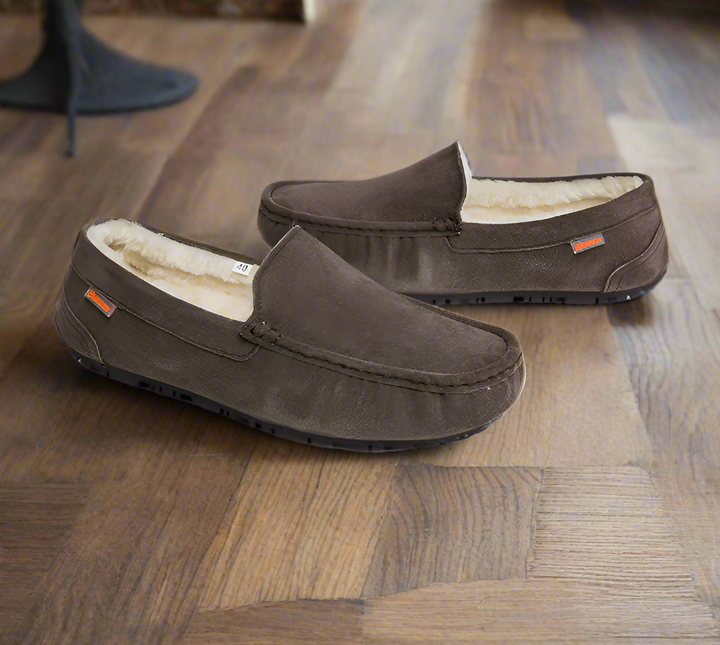 Joris herenpantoffels, model mocassin, extra warm en comfortabel met antislipzool.