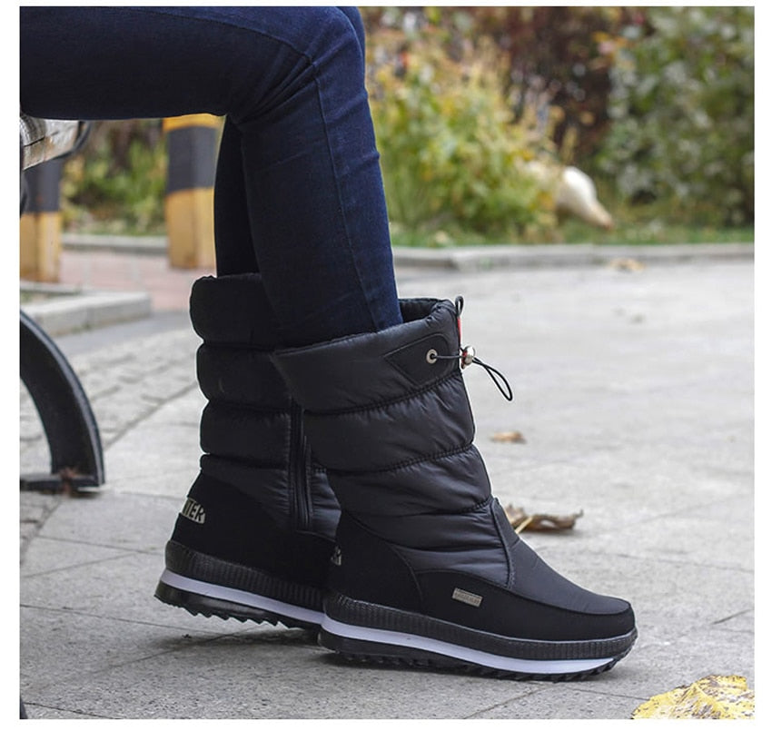 Warme Oslo dames winterlaarzen, comfortabel gevoerd, antislipzool, elegant ontwerp, waterafstotend materiaal.