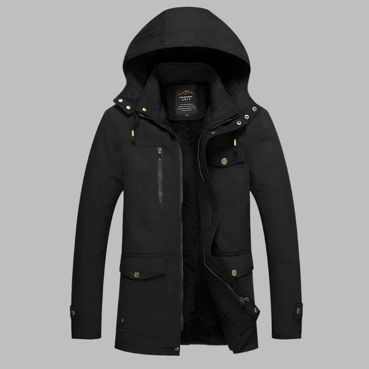 Waterdichte ArcticShield parka voor heren, warm met bontkraag; ideaal voor koude winterdagen outdoor.