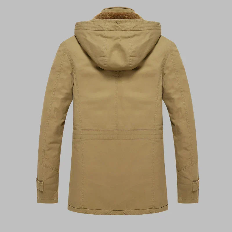 Comfortabele en warme heren parka ArcticShield, waterdicht met bontkraag; essentieel voor outdoor winter.