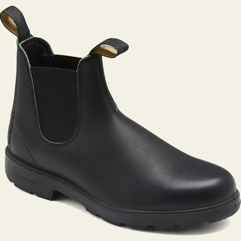 Waterdichte heren Chelsea boots, klassiek ontwerp, zwart, instapmodel, elegant en robuust schoeisel voor alle weersomstandigheden.