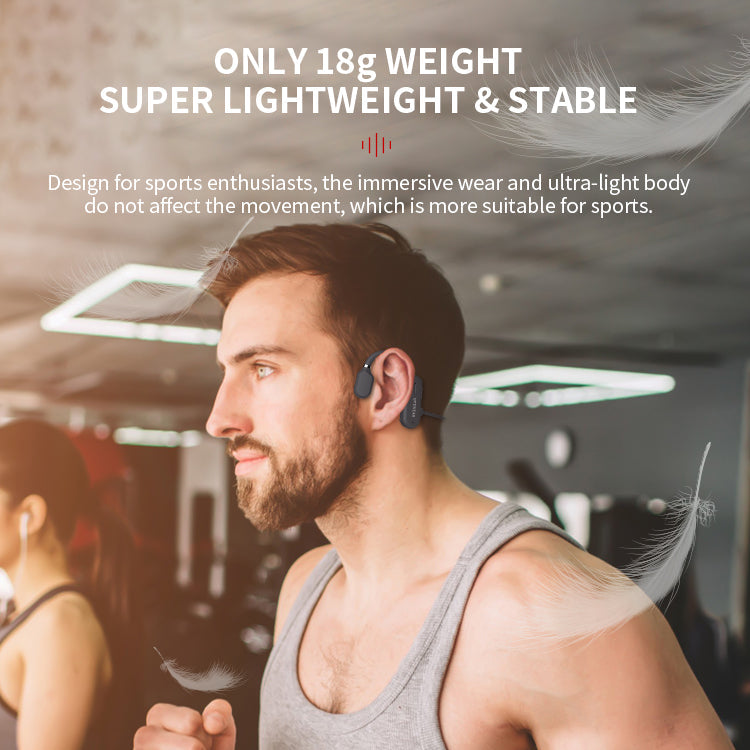 Waterdichte botgeleidingshoofdtelefoon, elegant zwart met Bluetooth 5.0, ideaal voor comfort en sportieve activiteiten