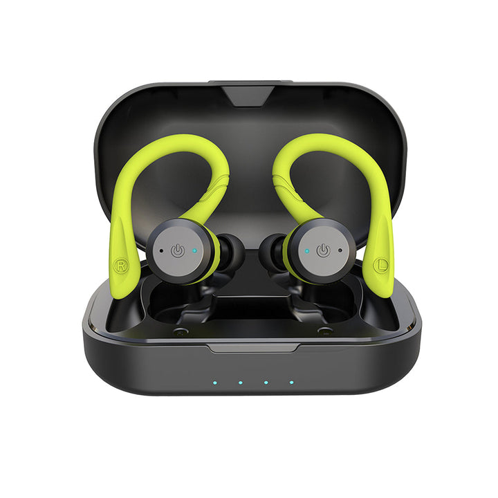 Waterdichte sportoordopjes met Bluetooth, IPX7, 20 uur speeltijd, ergonomisch ontwerp, ideaal voor sport en zwemmen.