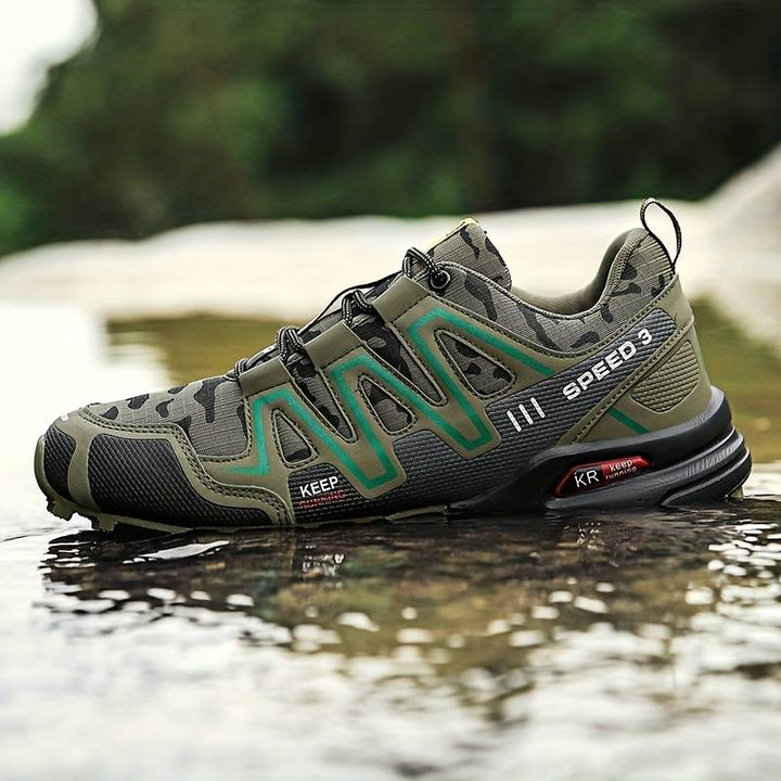 Waterdichte unisex bergbottines in grijs met antislipzool, robuust ontwerp en ademend materiaal, ideaal voor wandelen