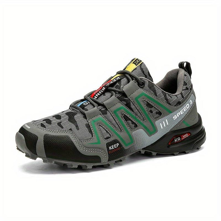 Waterdichte unisex bergbottines in grijs met antislipzool, robuust ontwerp en ademend materiaal, ideaal voor wandelen
