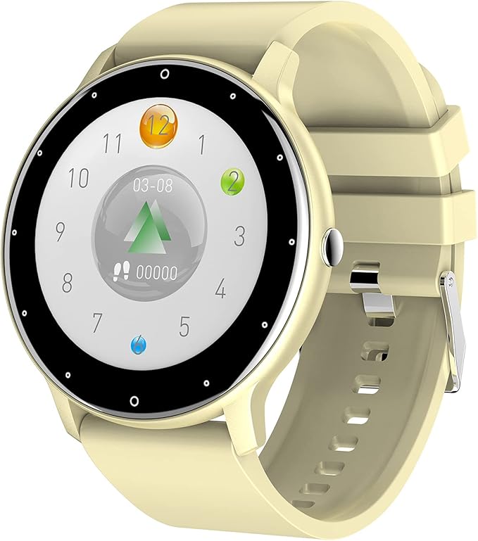 Waterdichte unisex smartwatch met activiteiten tracker en hartslagmeter, slank, modern design voor actieve levensstijlen