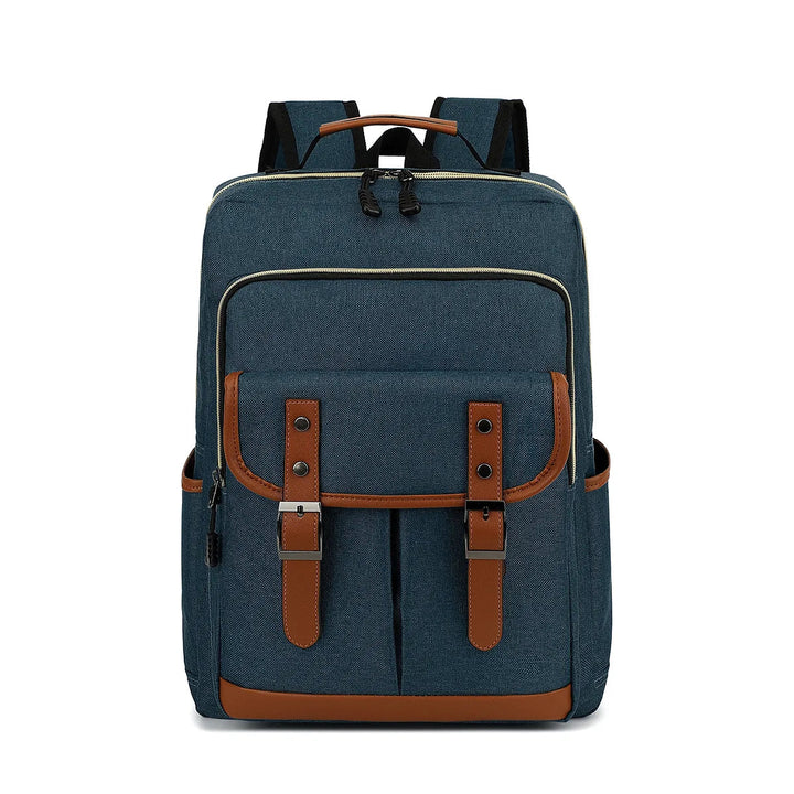 Waterdichte laptoprugzak van canvas, veelzijdig met veel vakken, verkrijgbaar in klassieke kleuren, unisex design.