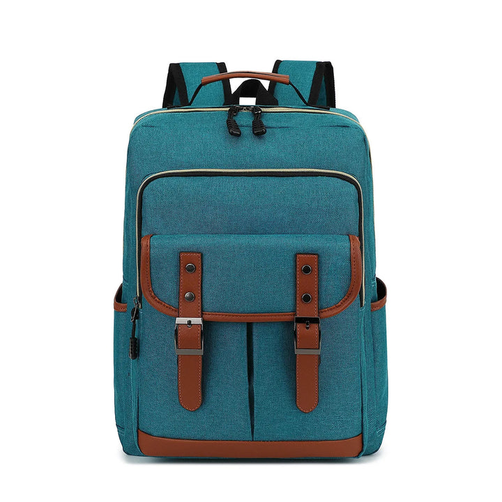 Waterdichte laptoprugzak van canvas, veelzijdig met veel vakken, verkrijgbaar in klassieke kleuren, unisex design.