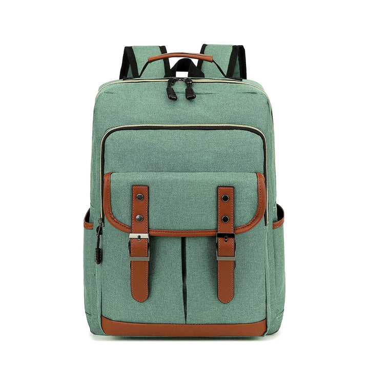Waterdichte laptoprugzak van canvas, veelzijdig met veel vakken, verkrijgbaar in klassieke kleuren, unisex design.
