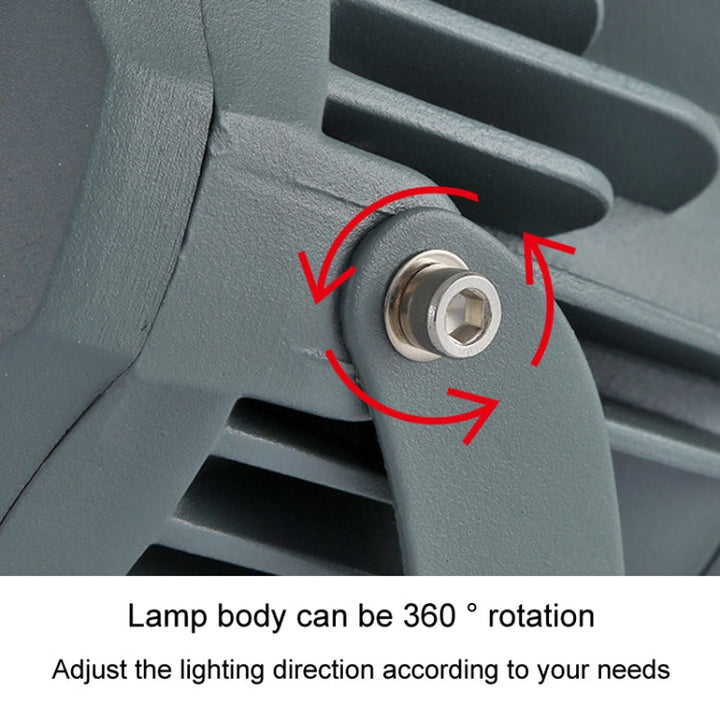 Waterdichte LED Buitenbouwschijnwerper van aluminium, draaibaar, IP65, geschikt voor tuinen en reclameborden