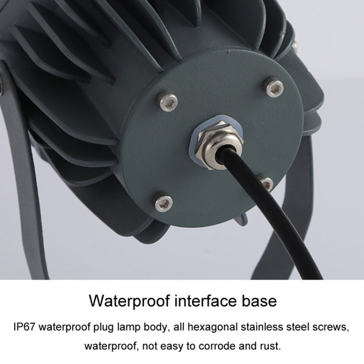 Waterdichte LED Buitenbouwschijnwerper van aluminium, draaibaar, IP65, geschikt voor tuinen en reclameborden