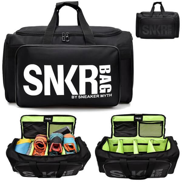 Multi-vakken sporttas, waterdicht, voor gear, kleding en schoenen; slimme organisatie voor unisex gebruik.