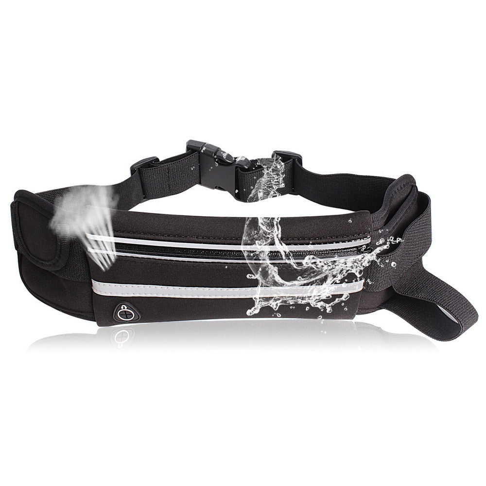 Reflecterend unisex heuptasje voor veilig hardlopen in het donker. Waterdicht en comfortabel sportaccessoire.