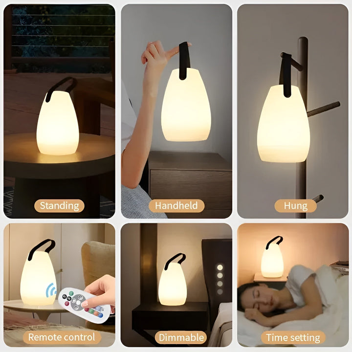 Moderne draadloze LED tafellamp Lumora voor sfeervolle binnenverlichting in elke kamer.