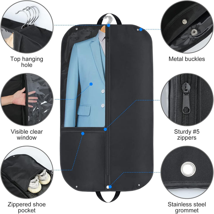 Duurzame waterdichte Oxford kledingtas biedt optimale bescherming voor uw kostuums en garderobe tegen elementen.