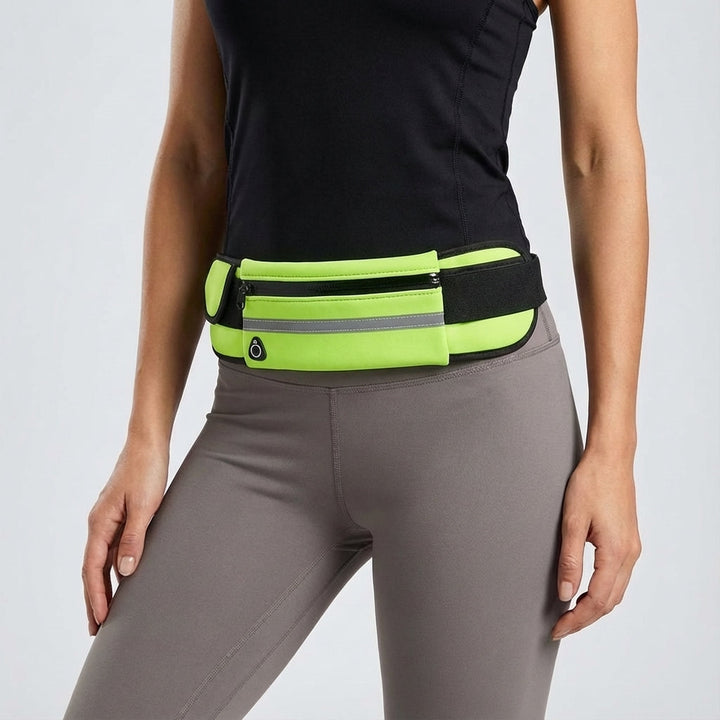 Actieve sport heuptas met telefoonhouder, perfect voor hardlopen, wandelen en buitensport.
