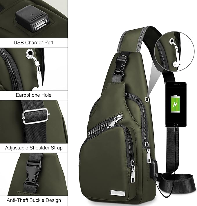 Comfortabele WaveSling waterdichte sling bag, ergonomische unisex schoudertas voor langdurig dragen.