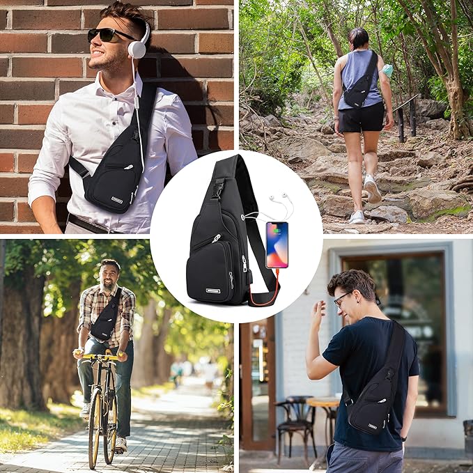 WaveSling waterdichte unisex sling bag, perfect als crossbody schoudertas voor dagelijks gebruik en reizen.