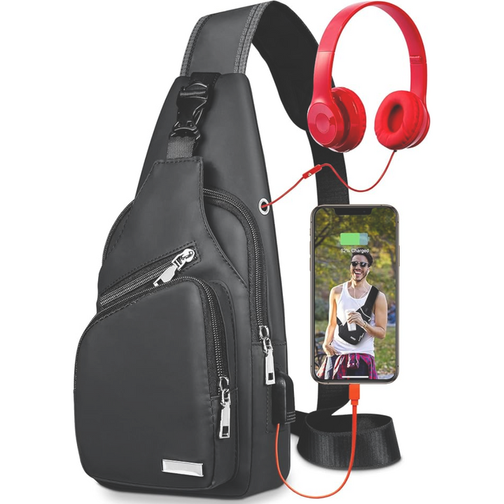 Stijlvolle waterdichte crossbody tas WaveSling, ideaal als schoudertas voor mannen en vrouwen.