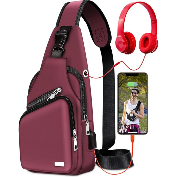 Robuuste waterdichte WaveSling reistas, multifunctionele outdoor sling bag voor elk avontuur.