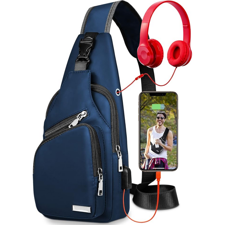 Compacte waterdichte WaveSling sling rugzak, een veelzijdige crossbody tas voor onderweg.