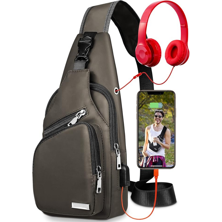 Moderne waterdichte WaveSling sling bag, een stijlvolle unisex schoudertas met slim design.