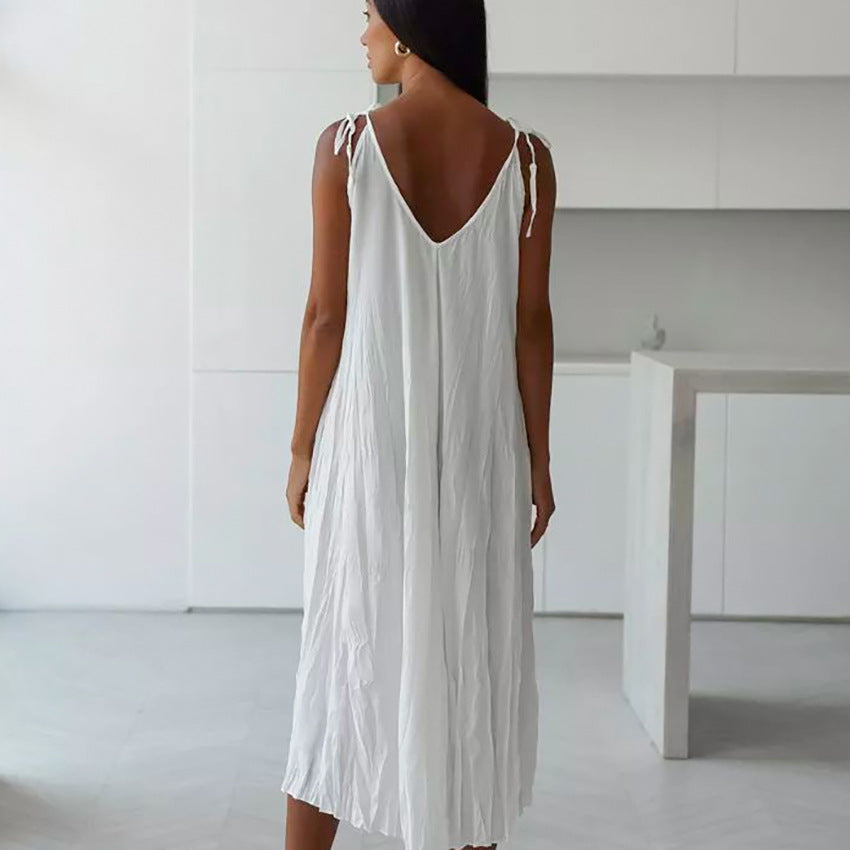 Wit dames nachthemd, casual en comfortabel, los silhouet, perfect om thuis te ontspannen, licht draagcomfort.