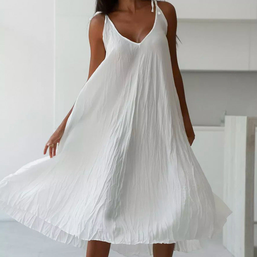 Wit dames nachthemd, casual en comfortabel, los silhouet, perfect om thuis te ontspannen, licht draagcomfort.