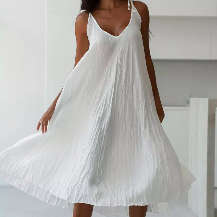 Wit dames nachthemd, casual en comfortabel, los silhouet, perfect om thuis te ontspannen, licht draagcomfort.
