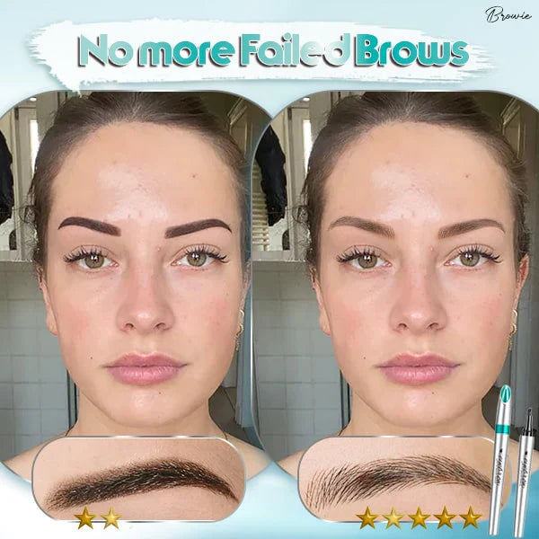 Close-up van de wenkbrauw microblading pen met fijne punt. Essentieel voor precieze wenkbrauwverzorging.