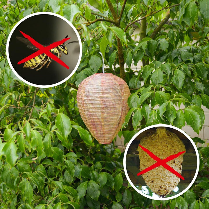 Wespennest Afweerlamp met hangend beschermingsnet voor insectenwering in de tuin, moderne lichtbron, milieuvriendelijk