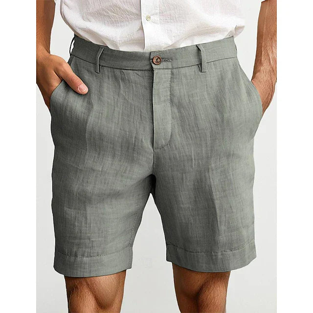 Winston linnen shorts, bruin, veelzijdige en comfortabele kleding voor verschillende zomerse gelegenheden.
