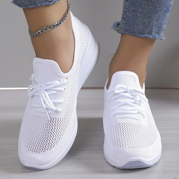 Dames comfortschoenen beige met voetboogsteun, helpen bij hallux valgus en fasciitis plantaris.