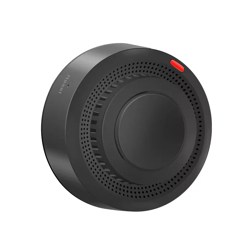 Smart home app toont status van Slimme WiFi rookmelder; waarschuwingen direct op smartphone via Tuya Smart.