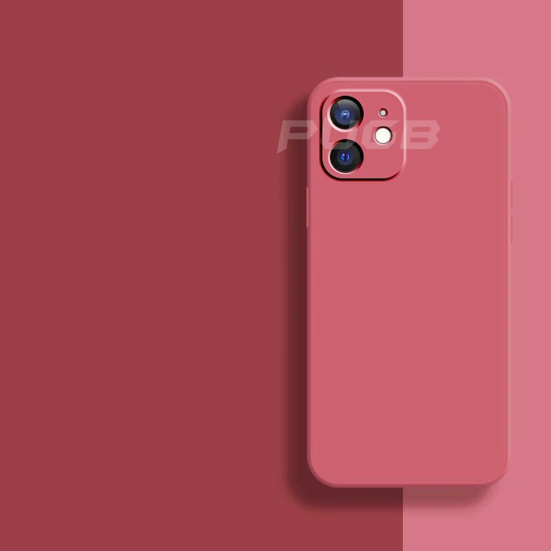 Minimalistisch siliconen beschermhoesje voor iPhone 11, 12, 13. Strak design en functioneel.