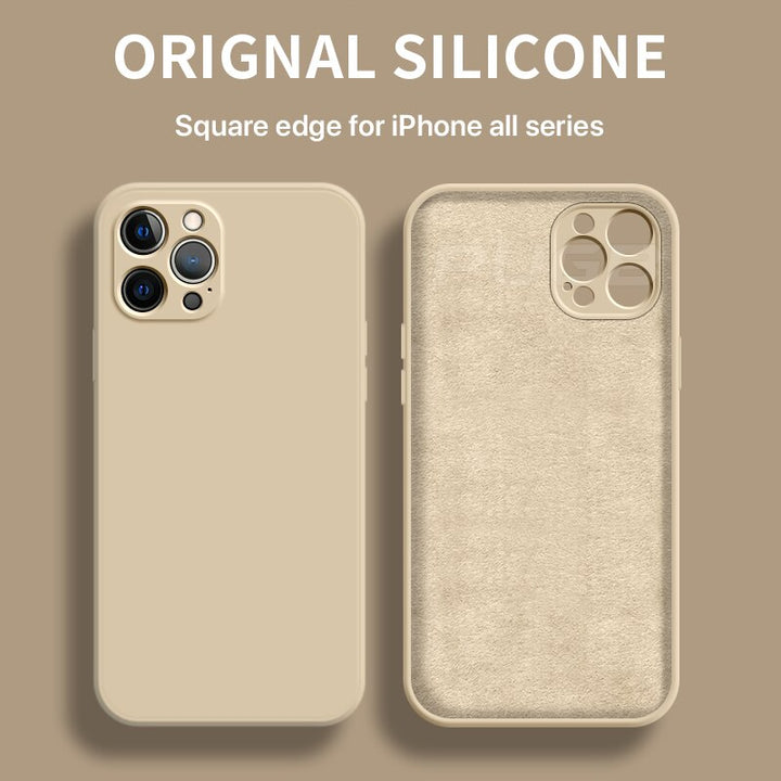 Duurzaam siliconen beschermhoesje voor iPhone 11, 12, 13. Slank, schokabsorberend en stijlvol.