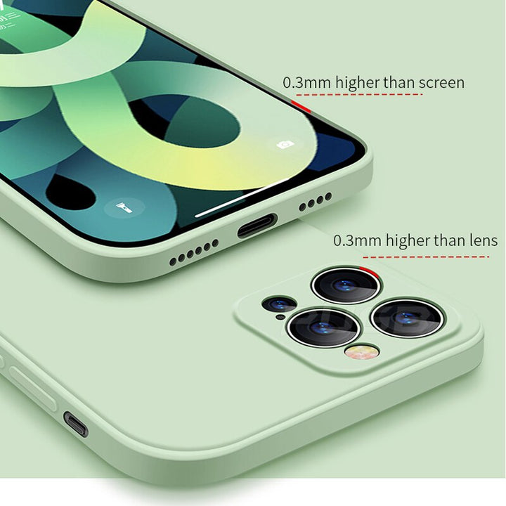 Blauw siliconen telefoonhoesje voor iPhone 12, dun en stijlvol. Een essentiële telefoonhoes.