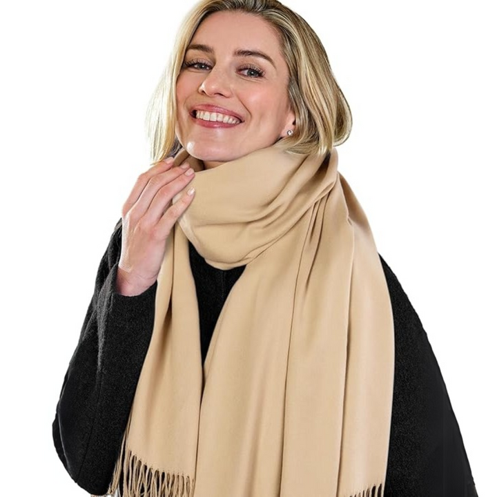 Elegante Eleanor pashmina sjaal; stijlvolle dames sjaal en warm mode accessoire.