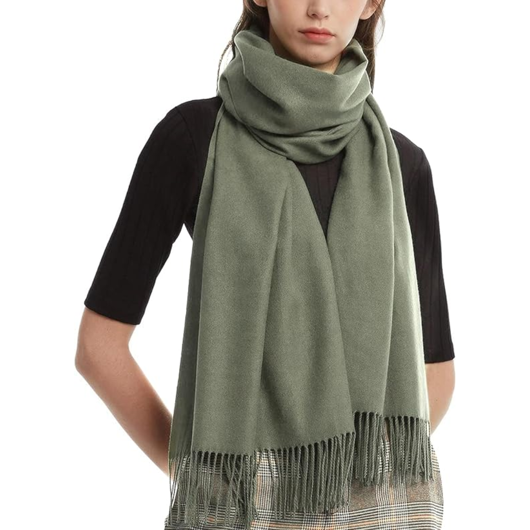Chique Eleanor pashmina sjaal; warme winter omslagdoek voor dames, stijlvolle stola.