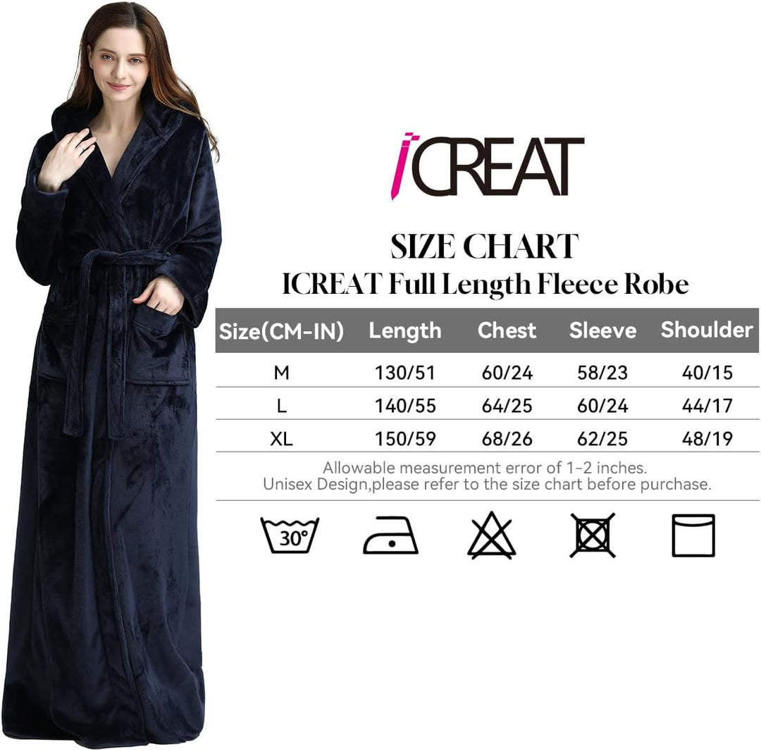 Ultiem comfortabele uniseks badjas van zacht fleece, inclusief capuchon voor extra warmte.